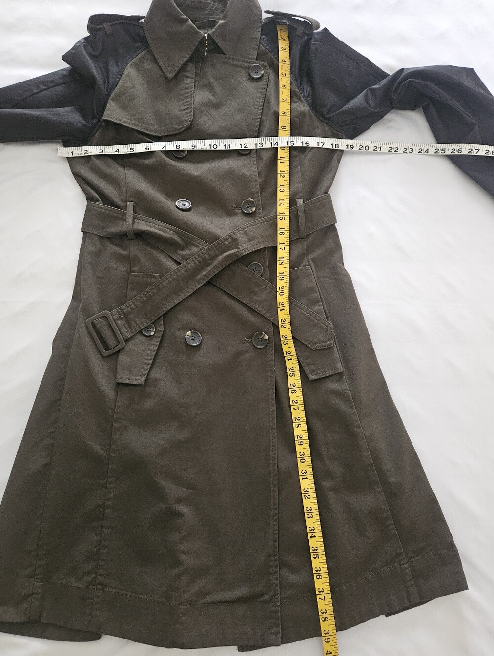 Altuzarra for Target 20th Anniversary Olive Green Belted Trench Coat Small - Picture 10 of 11